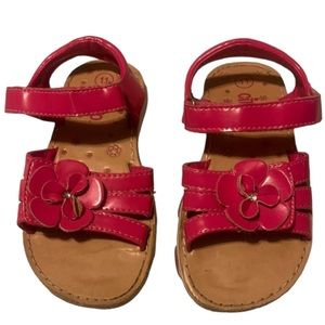Circo Little Girl's Pink Comfy Flat Summer Ankle Strap Sandals Size 11
